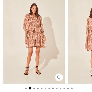 Daughters of India caramel Kyra mini dress Small